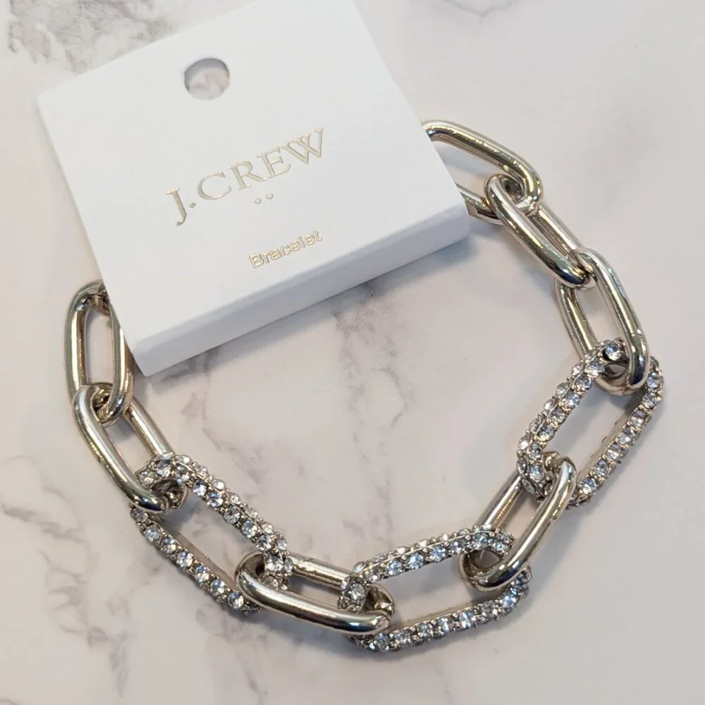 J.Crew Factory Pavé Links Bracelet - Picture 3 of 6